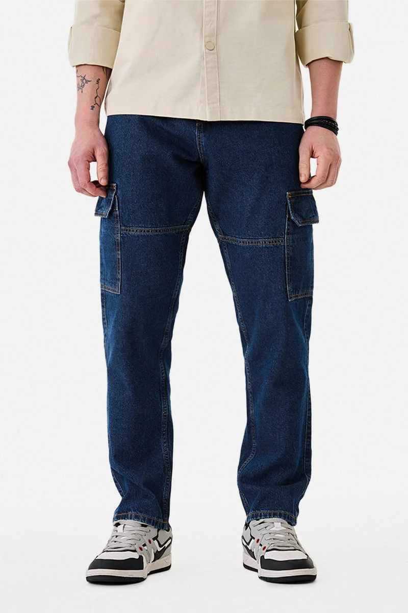 SNITCH Denim 100% Cotton Six pockets Baggy Cargo Pants